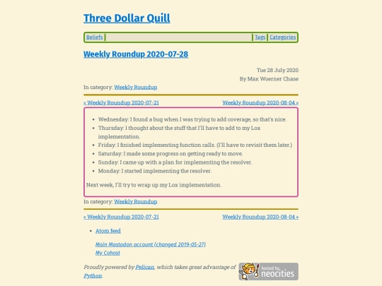 weekly-roundup-2020-07-28 screenshot