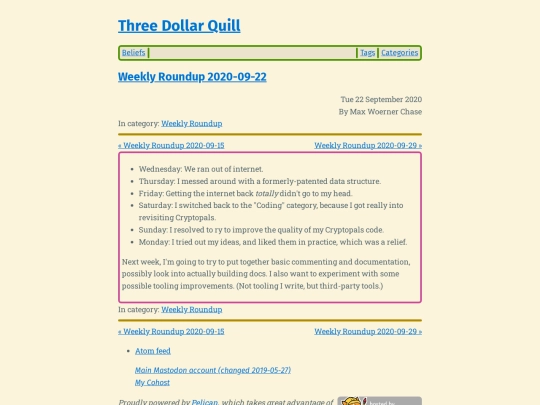 weekly-roundup-2020-09-22 screenshot