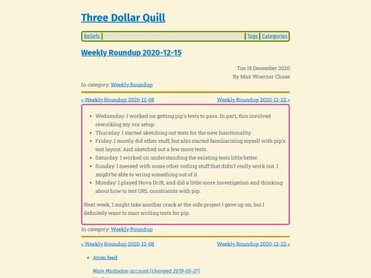 weekly-roundup-2020-12-15 screenshot