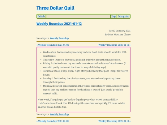 weekly-roundup-2021-01-12 screenshot