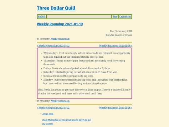 weekly-roundup-2021-01-19 screenshot