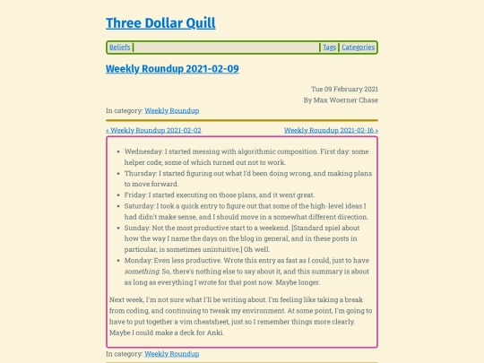 weekly-roundup-2021-02-09 screenshot