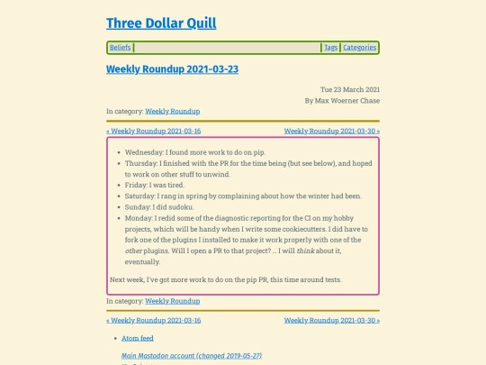 weekly-roundup-2021-03-23 screenshot