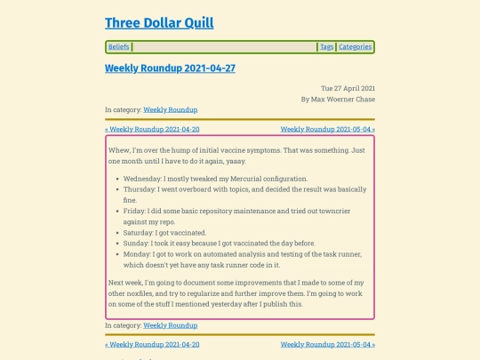 weekly-roundup-2021-04-27 screenshot