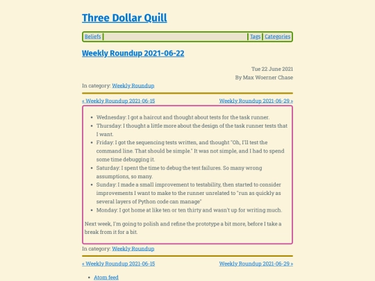 weekly-roundup-2021-06-22 screenshot