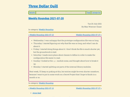 weekly-roundup-2021-07-20 screenshot