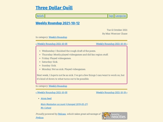 weekly-roundup-2021-10-12 screenshot