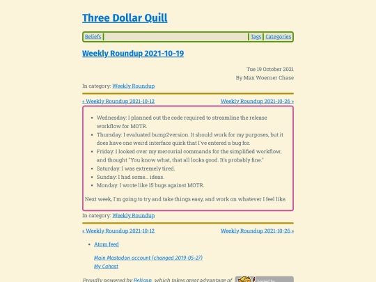 weekly-roundup-2021-10-19 screenshot