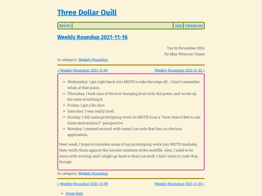 weekly-roundup-2021-11-16 screenshot