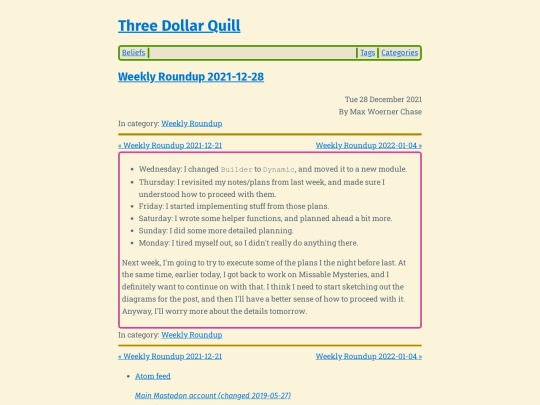 weekly-roundup-2021-12-28 screenshot