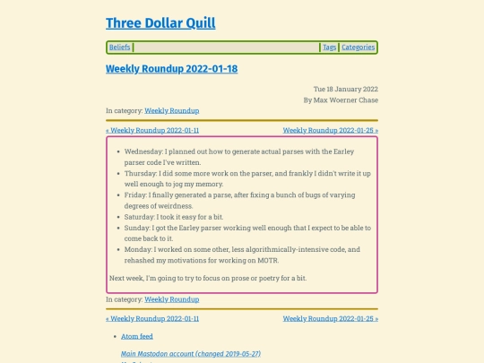 weekly-roundup-2022-01-18 screenshot