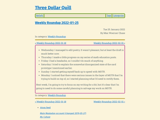 weekly-roundup-2022-01-25 screenshot