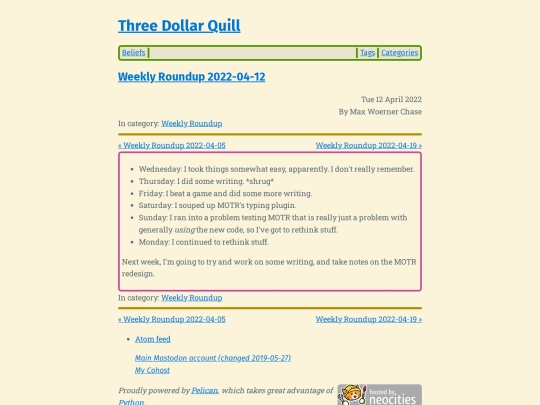 weekly-roundup-2022-04-12 screenshot