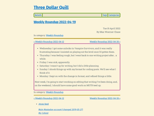 weekly-roundup-2022-04-19 screenshot