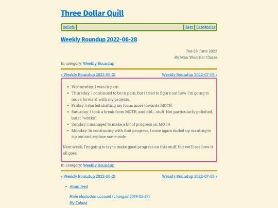 weekly-roundup-2022-06-28 screenshot