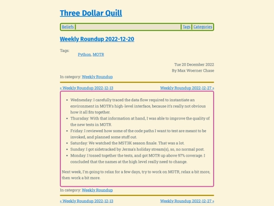 weekly-roundup-2022-12-20 screenshot