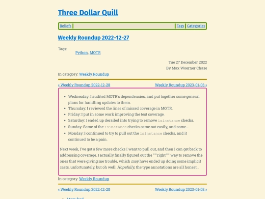 weekly-roundup-2022-12-27 screenshot