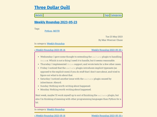 weekly-roundup-2023-05-23 screenshot