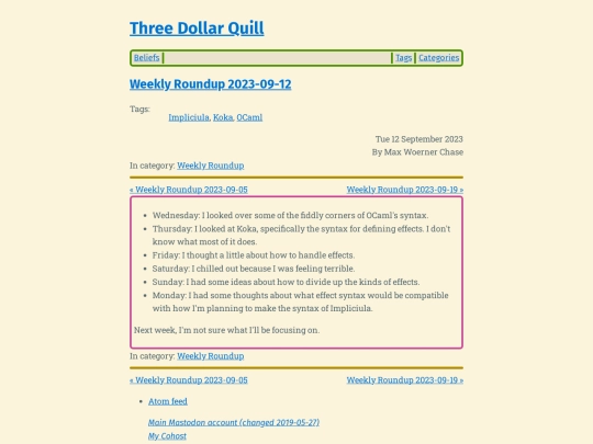 weekly-roundup-2023-09-12 screenshot
