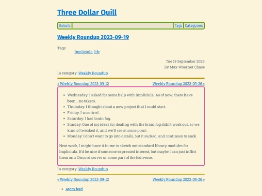 weekly-roundup-2023-09-19 screenshot