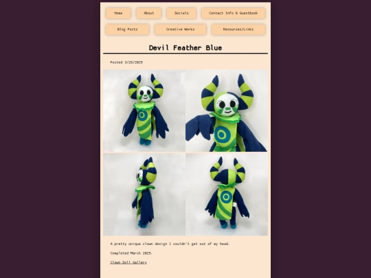 blog/creativeworks/plushies/clowns/stripes screenshot