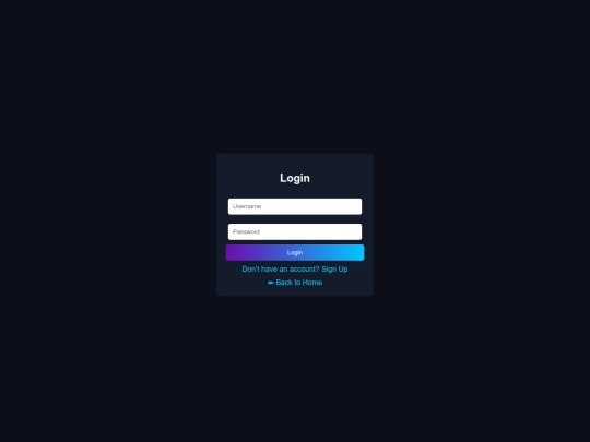 Login screenshot