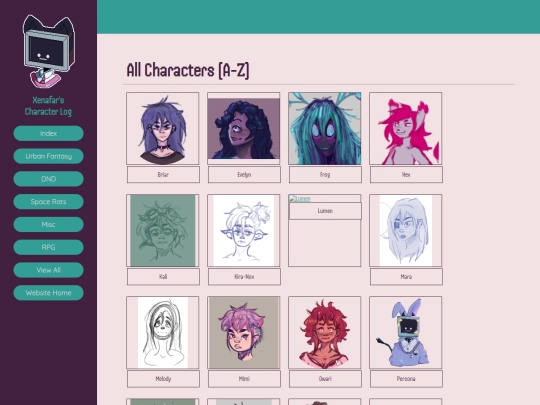 my_characters/all_characters screenshot