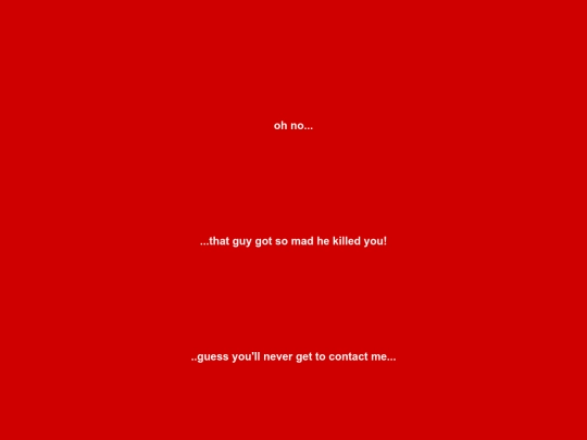contact/death screenshot
