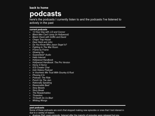 podcasts screenshot