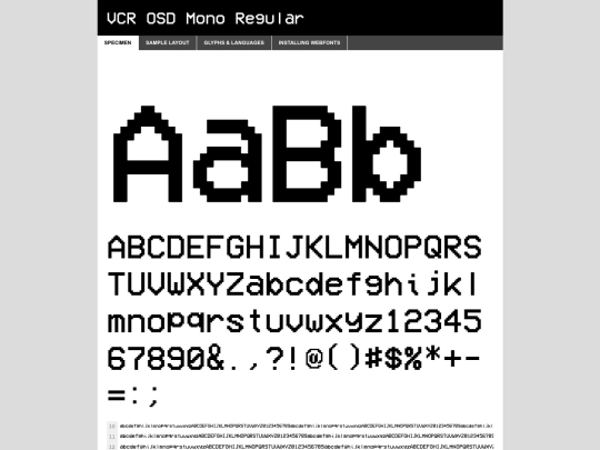 webfontkit-20250208-183227/vcr_osd_mono-demo screenshot