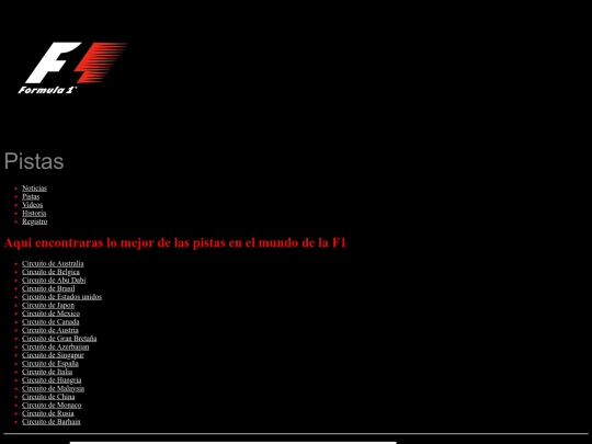 f1/pistas screenshot