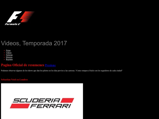 f1/videos screenshot
