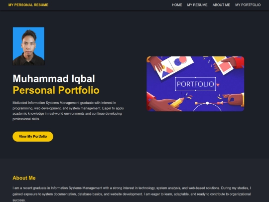 my-portfolio screenshot