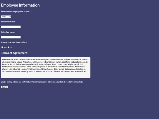 terms-of-service-form screenshot