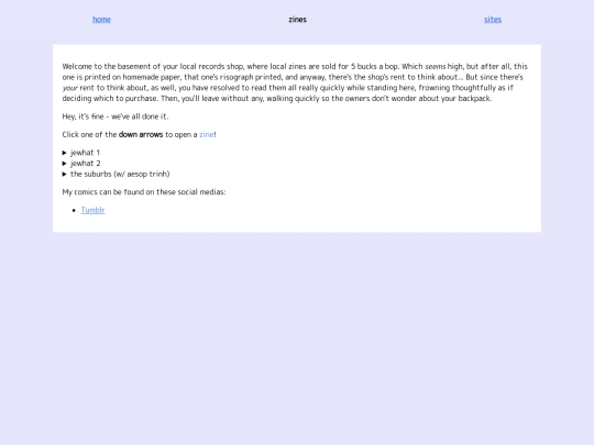 zines screenshot