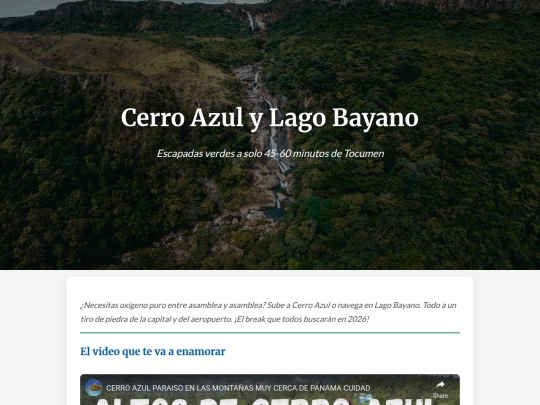 omnitour-project/blog/pe-cerro-azul-lago-bayano-escapes screenshot