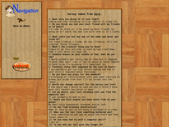 survey screenshot