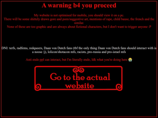 Warning screenshot