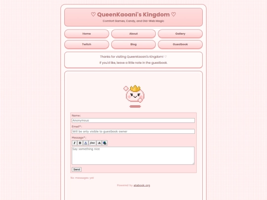 guestbook screenshot