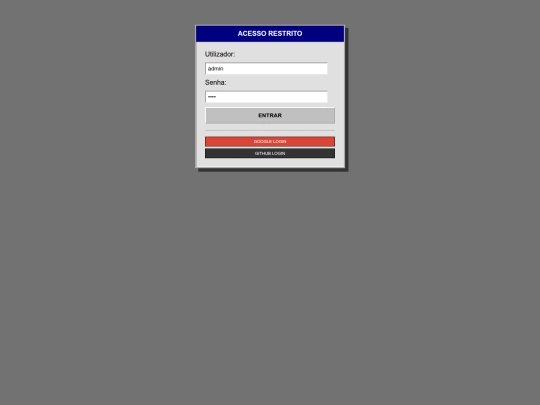 login screenshot
