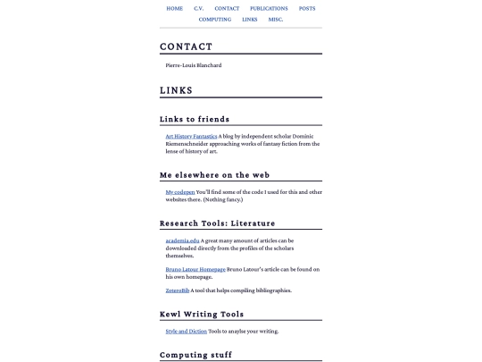 links screenshot