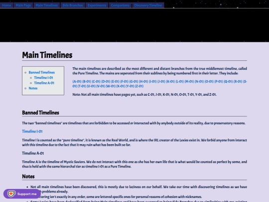 Main-Timelines screenshot