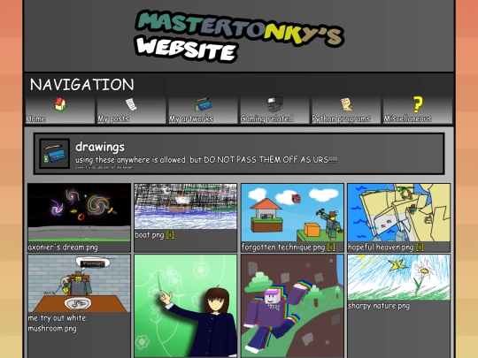 artworks/drawings screenshot
