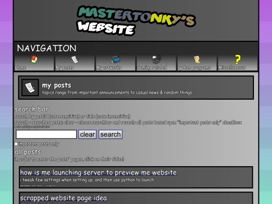posts screenshot