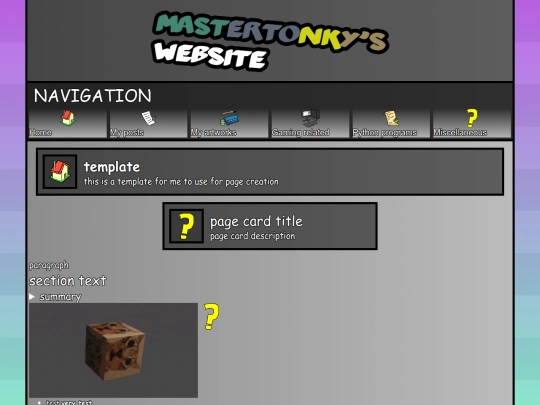 template screenshot