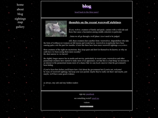 blog/werewolf screenshot