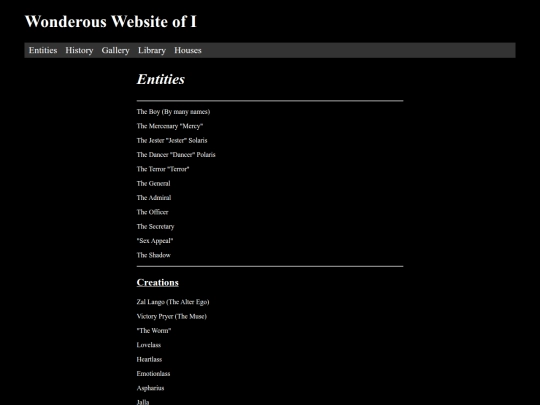 entities screenshot