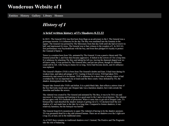 history screenshot