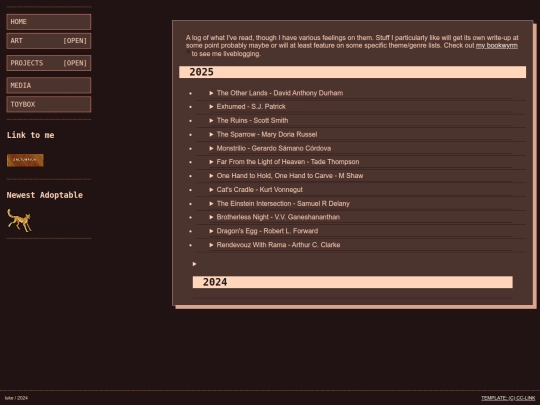media/books screenshot