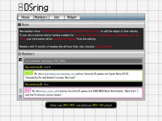 members screenshot